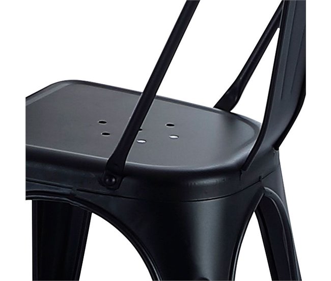  Conjunto de 4 cadeiras de jantar Tolix Preto