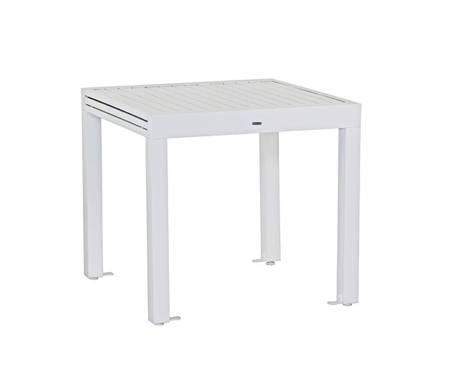 Mesa extensível de alumínio para jardim Lipari 82x82 Branco