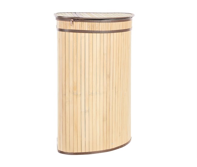 Beliani Cesto de roupa BADULLA Castanho