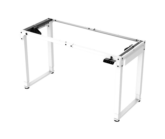 Estrutura de secretária Kirkkonummi ajustável em altura em aço 135x55 Branco