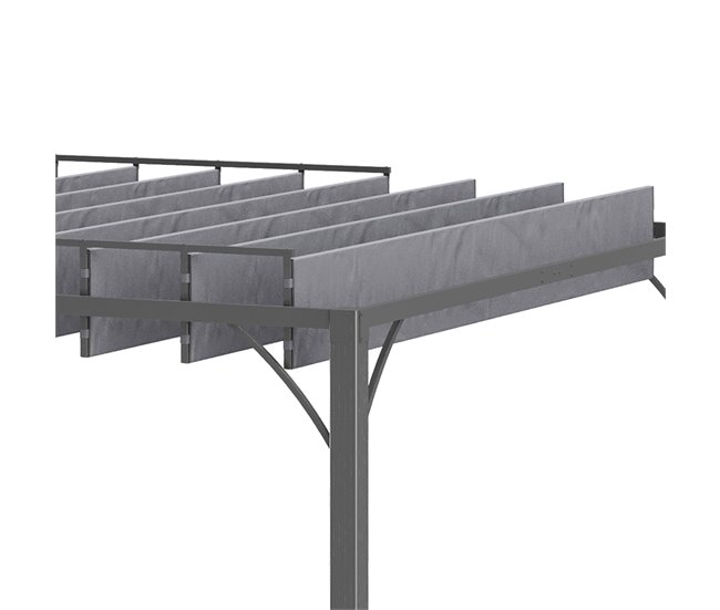 Pérgola de Exterior alumínio, aço, poliéster Outsunny Cinza