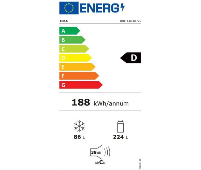 Combinado TEKA RBF 44630 SS 310 litros No Frost Inoxidavel