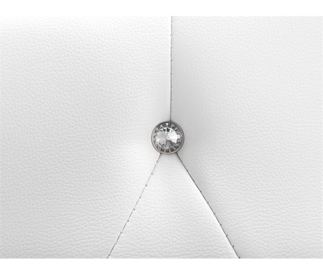 Beliani Cama con almacenaje Piel sintética METZ 168x217 Branco