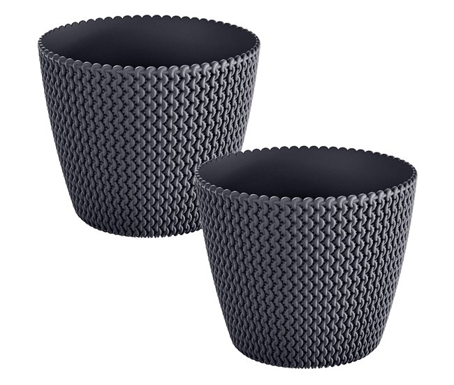 2x panela redonda 11.5l Prosperplast Splofy Antracite