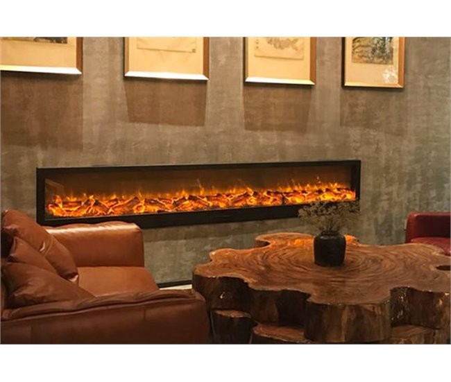 Chaminé CAMINETTO ETNA de 3 metros de potência com 1500W, Preto Preto