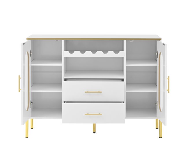 Aparador com 2 portas e 2 gavetas Branco