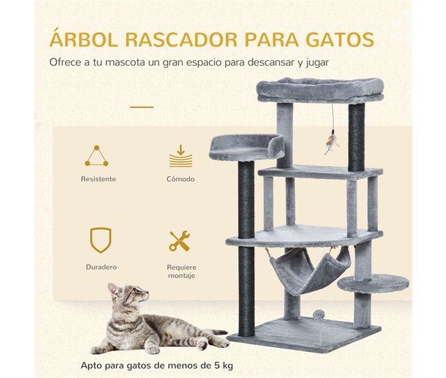 Árvore Arranhadora para Gatos Cinza