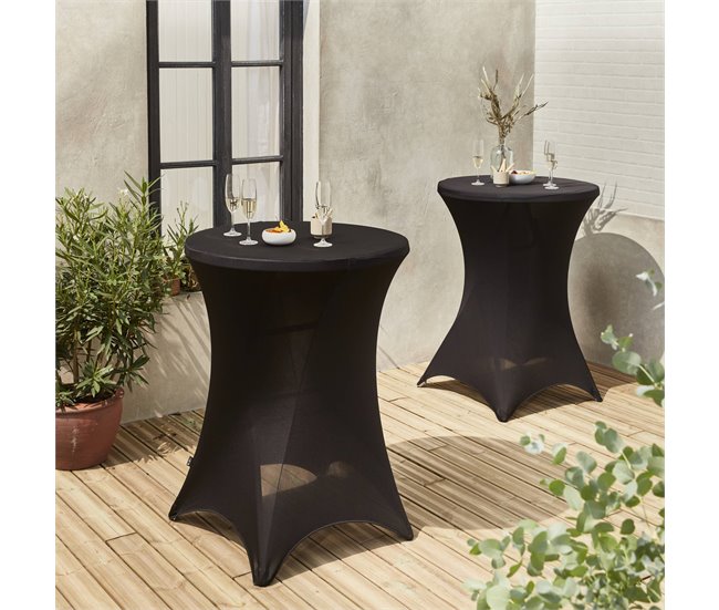 Conjunto de 2 capas - GALA - Capas para mobiliário de jardim com Preto