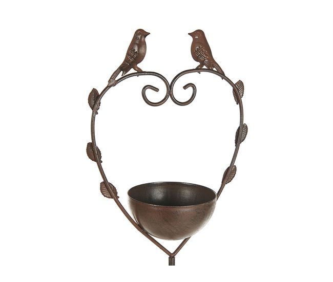 Beliani Fuente de bano para pájaros SPARROW Castanho
