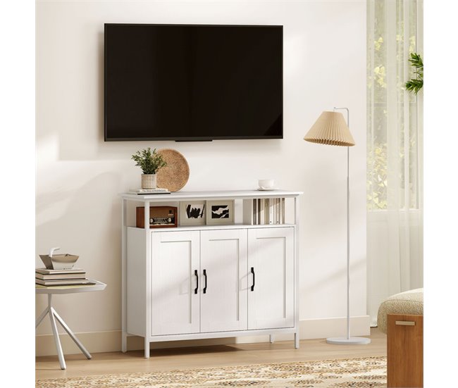 Aparador Melamina de Madeira e MDF HOMCOM Branco