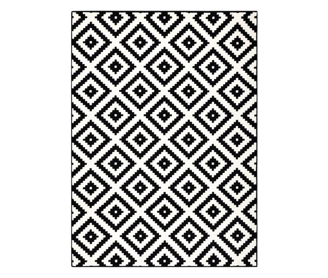 BCF Rug Morad RUTA diamantes geométrico 160x220 Preto