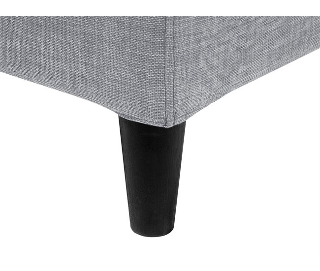 Beliani Cama com LED Poliéster FITOU 170x214 Cinza Claro