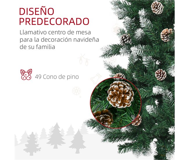 Árvore de Natal Artificial PVC HOMCOM, casa - natal Verde