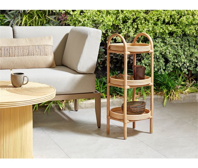 Beliani Mesa auxiliar TROOLIE Natural