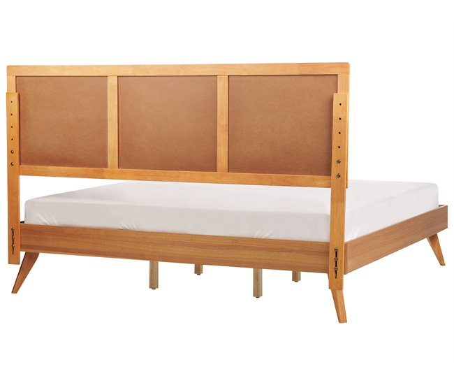 Beliani Cama com estrado MDF ISTRES 187x205 Castanho