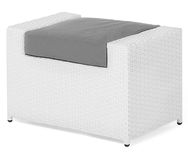 Beliani Conjunto lounge Ratan sintético ROMA Branco