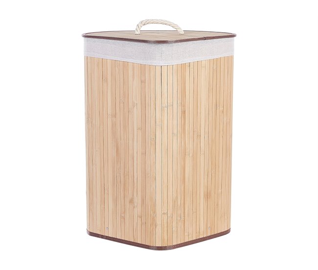 Beliani Cesto de roupa MATARA Castanho