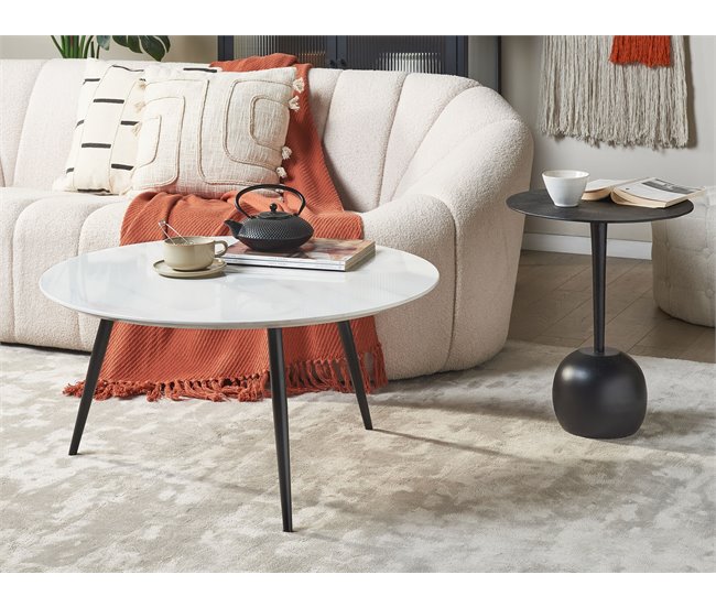 Beliani Mesa de centro EFFIE 79x79 Branco