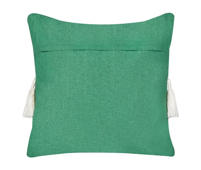 Beliani Almofada decorativa ELETTARIA Verde