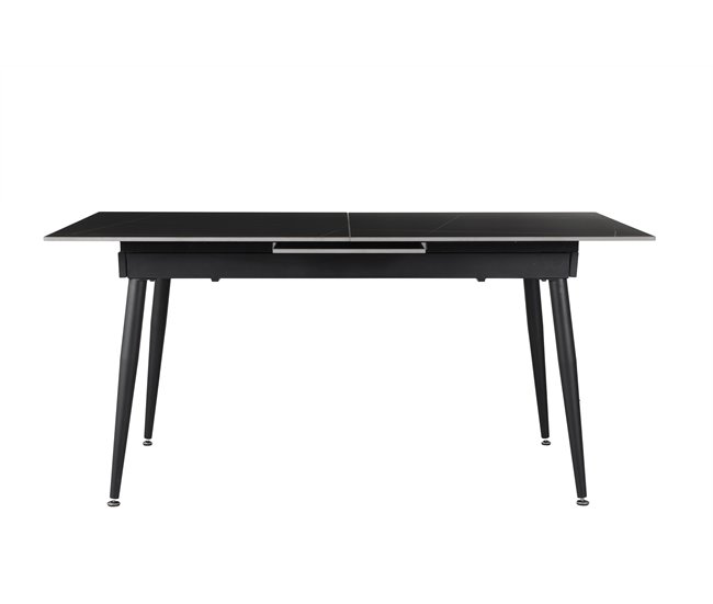 Mesa de jantar extensível JILL cerámica preto Preto