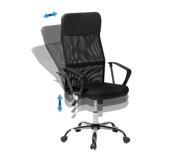 Beliani Cadeira de escritório DESIGN Preto