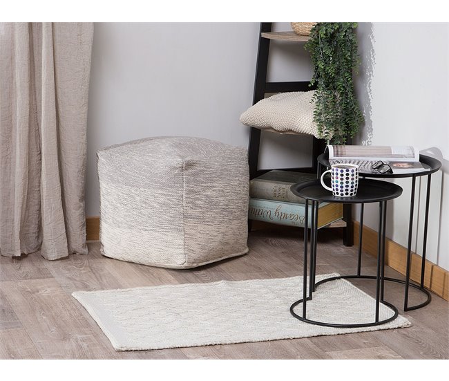 Beliani Pelos curtos ERZIN 80x150 Branco/ Bege