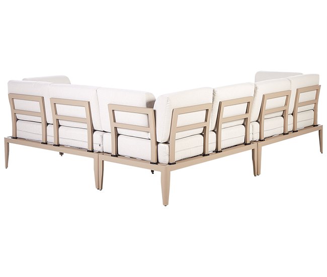 Beliani Conjunto lounge RIMA III Areia