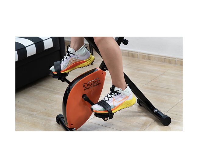 Bicicleta Ultrasport para Treino em Casa - Compacta e Eficaz Preto/ Laranja