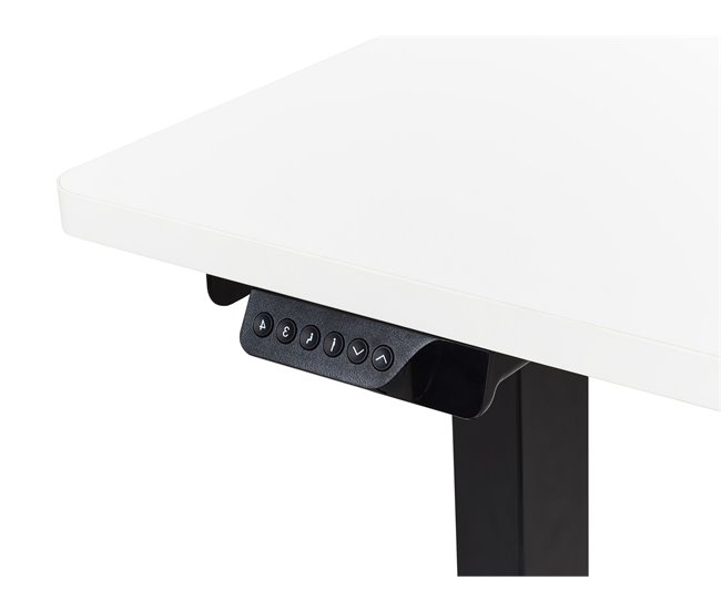 Beliani Escritorio ajustable DESTINES 160x109 Branco/ Preto