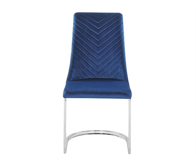 Beliani Silla de comedor ALTOONA Azul Marino