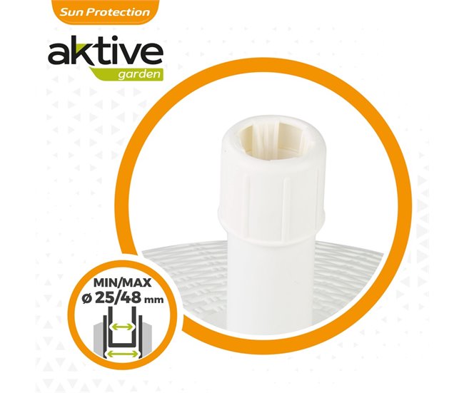 Base para guarda-sol circular branco 25-48 mm Aktive Branco