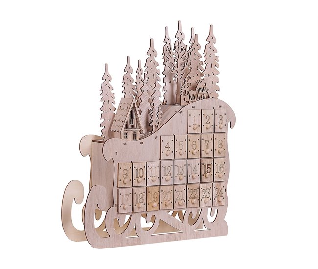 Beliani Figura decorativa IMPALA Castanho
