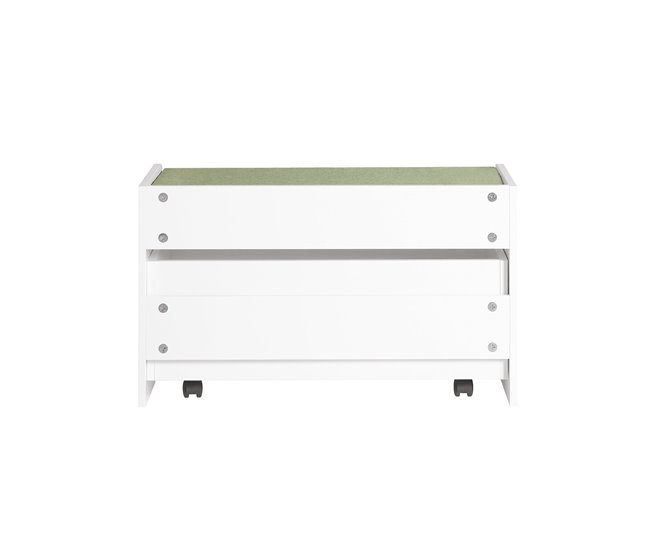 Banco organizador de brinquedos para crianças SoBuy KMB80-W Branco