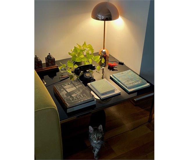 Beliani Candeeiro de mesa MACASIA Castanho