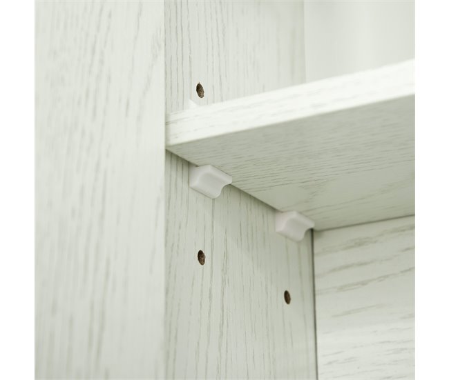 Armário Casa de Banho com Espelho MDF e Vidro kleankin Branco