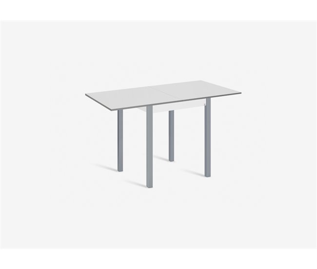 Mesa de cozinha extensível alto B-BOOK 80(160)x80cm Branco/cinza