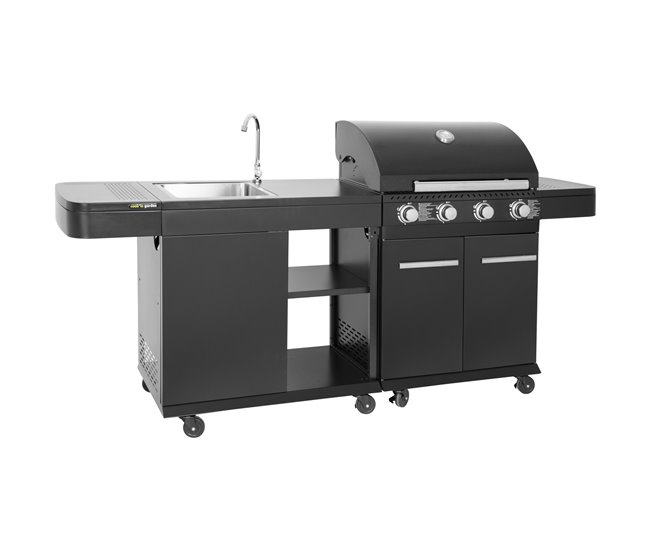 Cozinha exterior modular Preto
