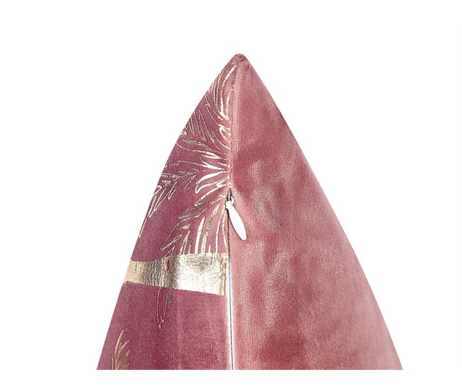Beliani Almofada decorativa CARANDAY Rosa