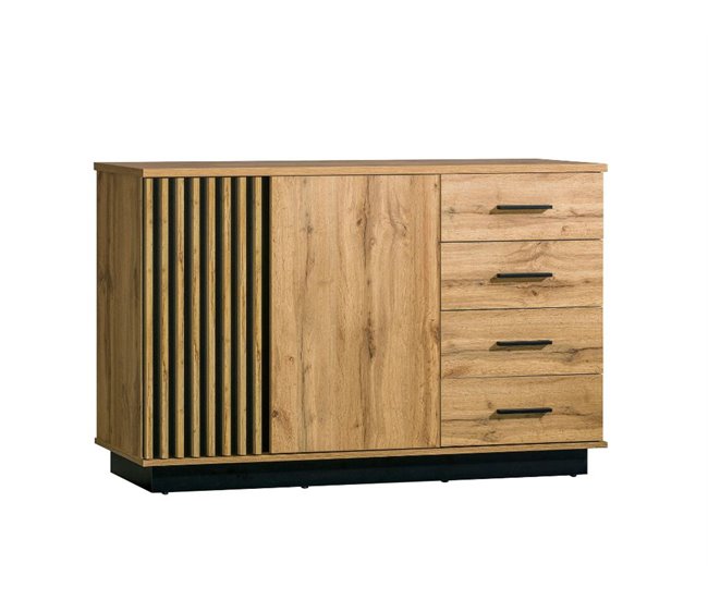 Aparador AMBIHOME MELO Preto/ Madeira