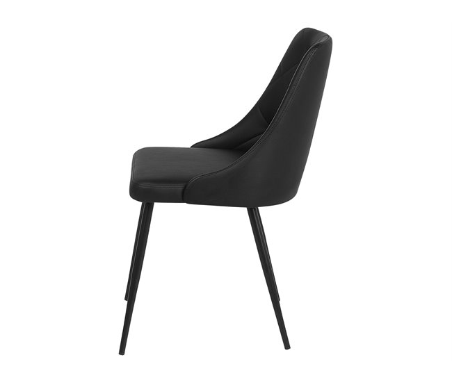 Beliani Silla de comedor VALERIE Preto
