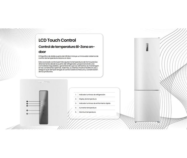INFINITON Frigorifico Combinado FGC-345C20WEC, 330 l Branco