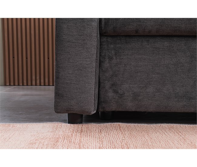Chaise longue DRAKO reversível cor cinza escuro Cinza Escuro