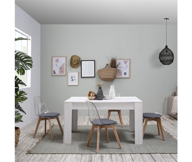 Conjunto de 2 cadeiras de jantar Bruno Transparent Transparente