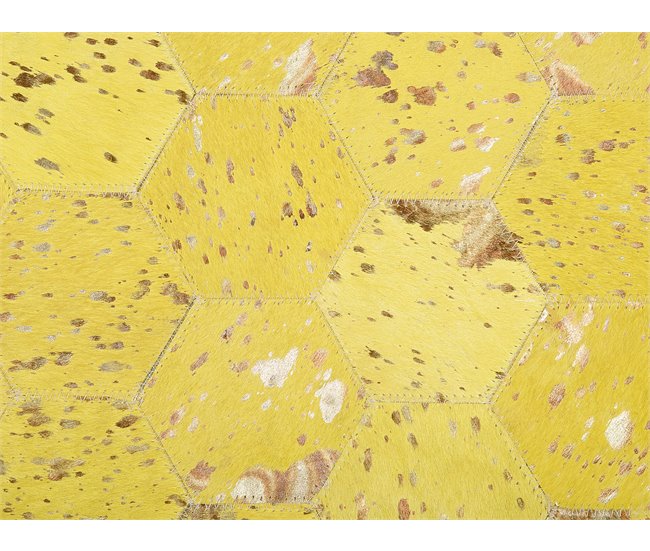 Beliani Pelos curtos ZEYTIN 140x140 Amarelo