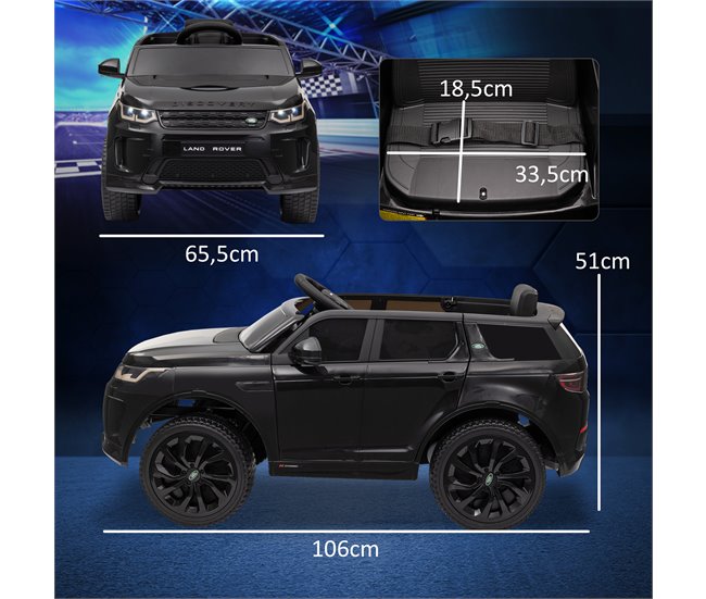 Carro Elétrico para Crianças Plástico e Metal AIYAPLAY Preto