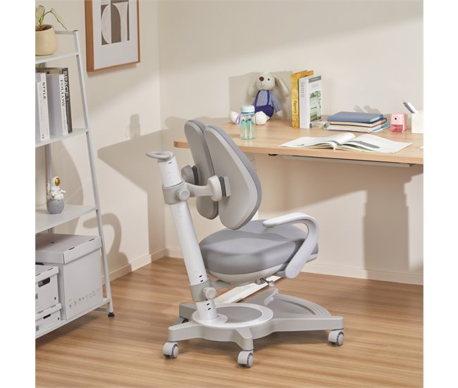 Cadeira de secretária para crianças Partille regulável [en.casa] Cinza