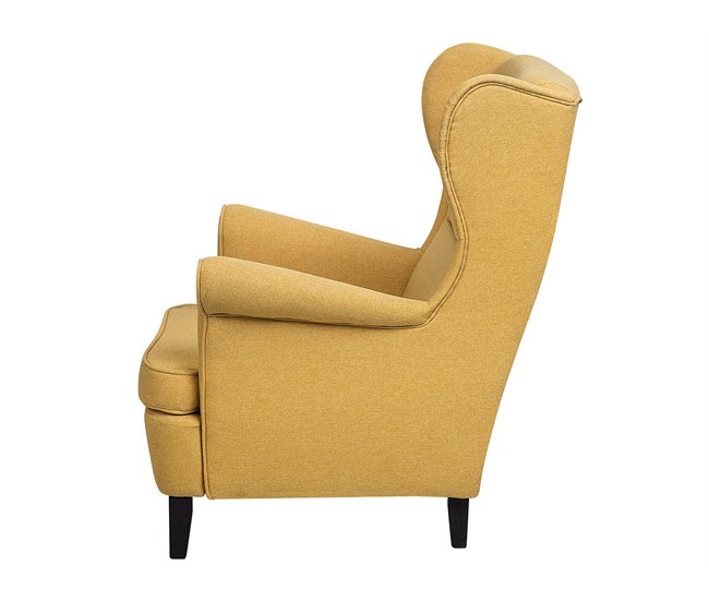 Beliani Poltrona com braços ABSON Amarelo