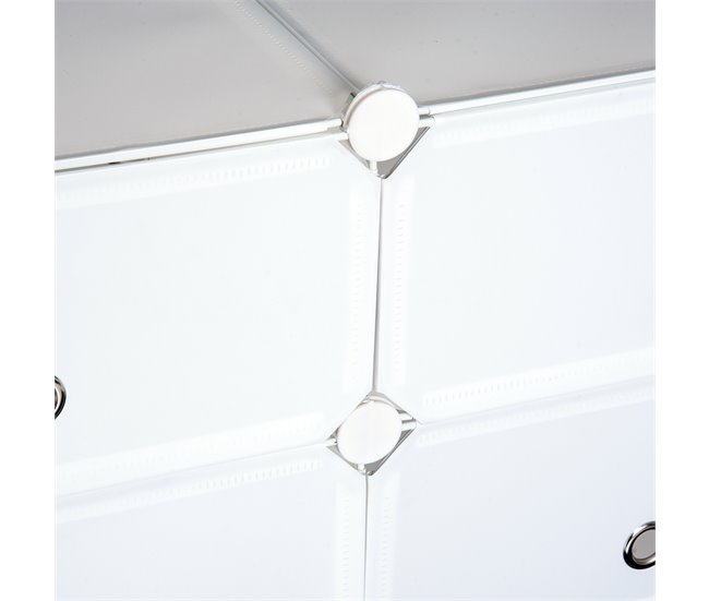 Armário Modular PP HOMCOM, casa - móveis de armazenamento 75 Branco