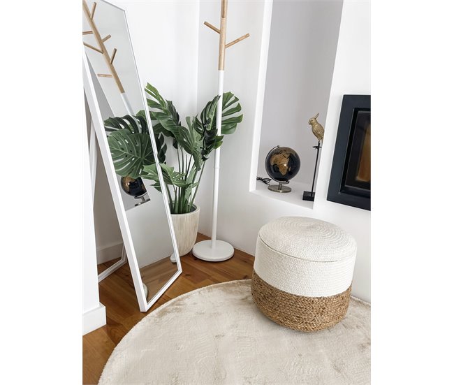 Beliani Espelho de pé TORCY 40x3 Branco