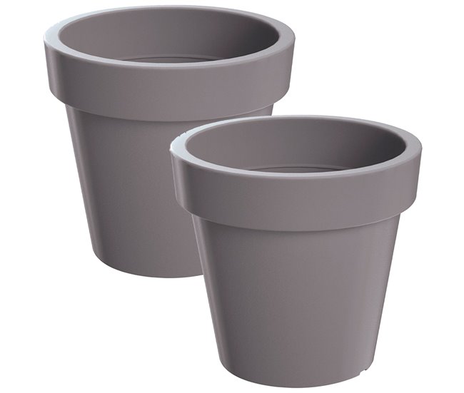 2x lofly plástico pote Cinza